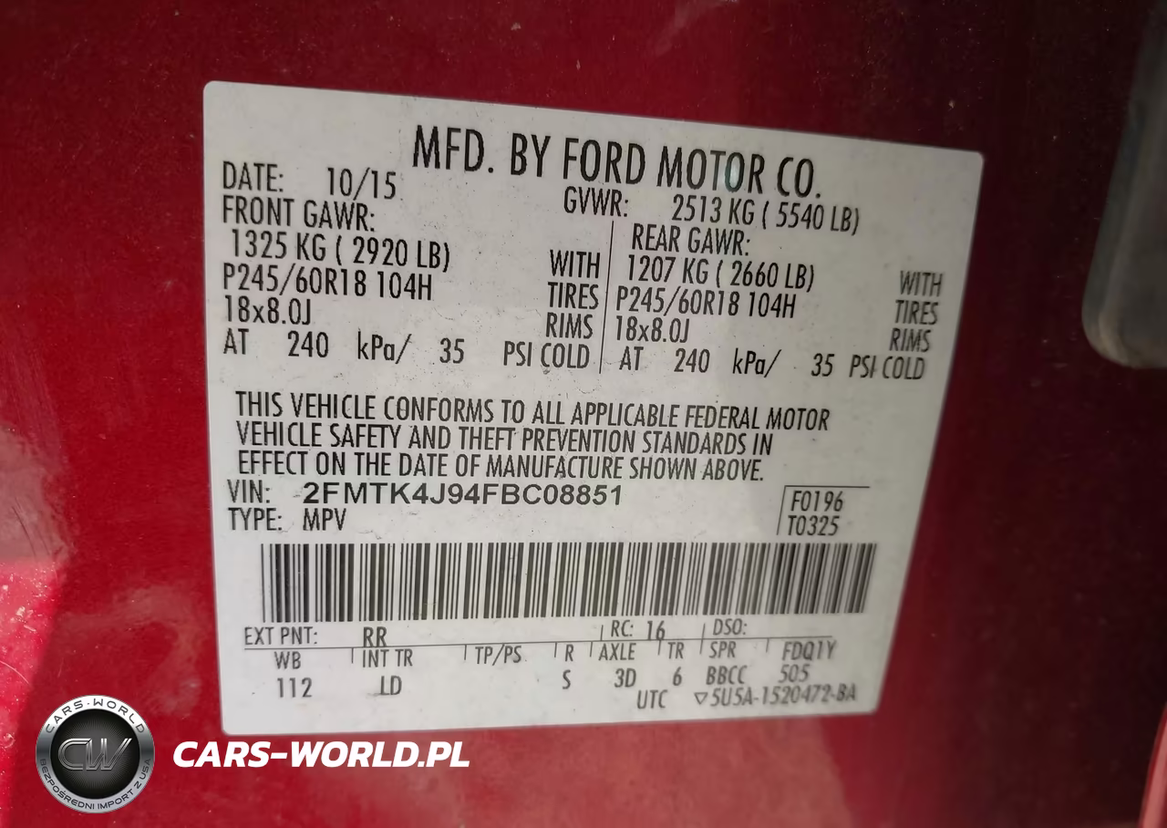 2015 Ford Edge Sel VIN:2FMTK4J94FBC08851 - 9