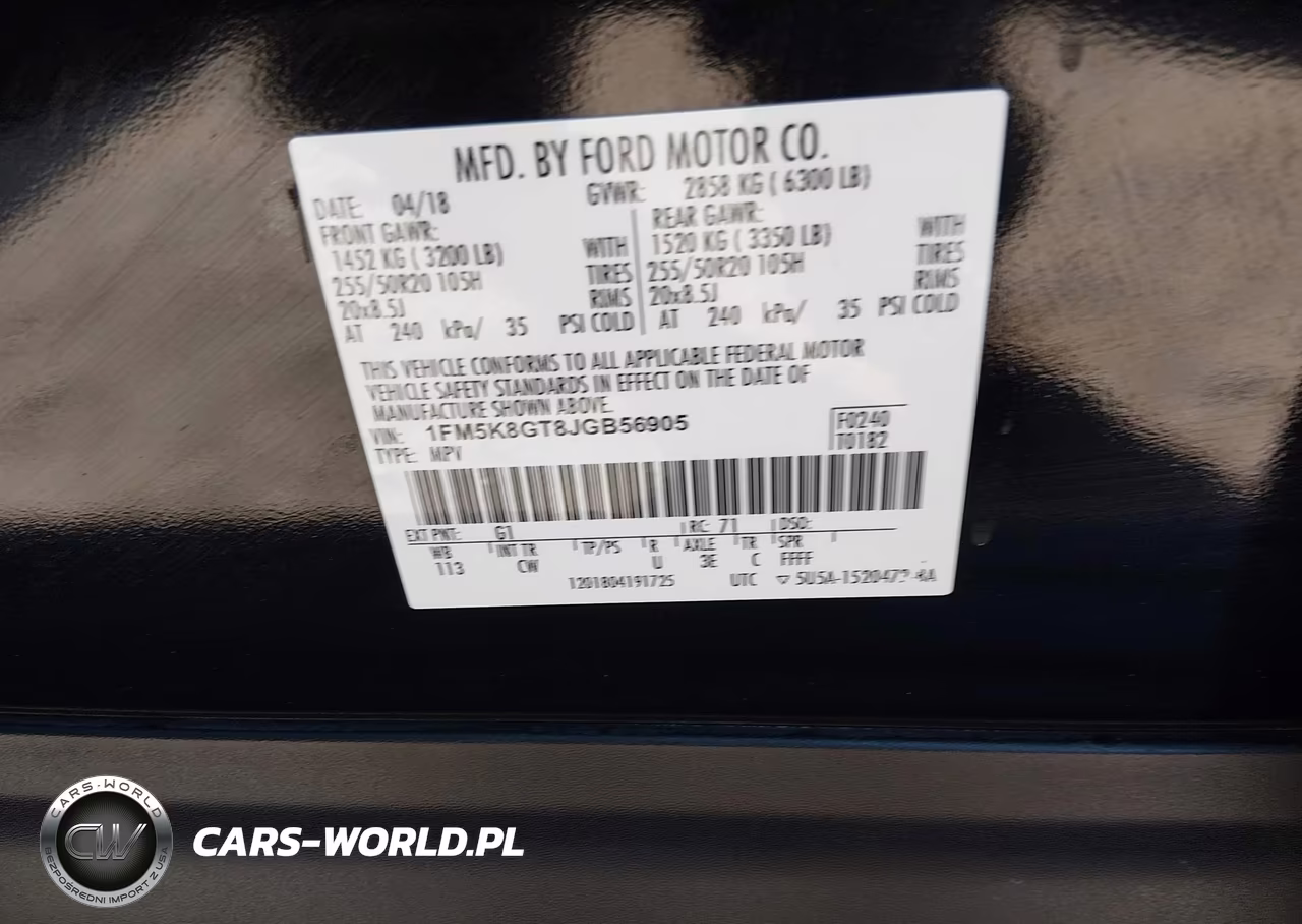 2018 Ford Explorer Sport VIN:1FM5K8GT8JGB56905 - 9