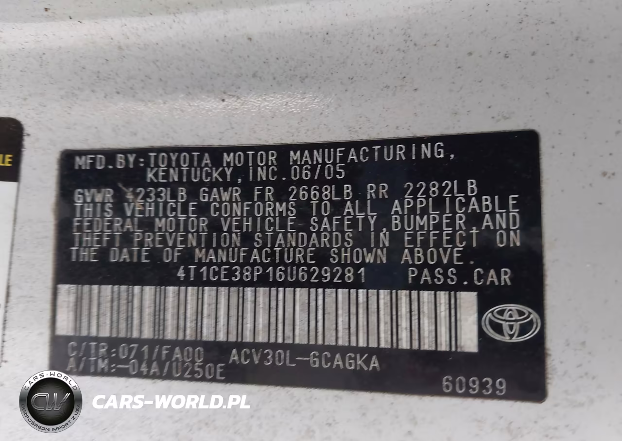 2006 Toyota Camry Solara Sle VIN:4T1CE38P16U629281 - 9