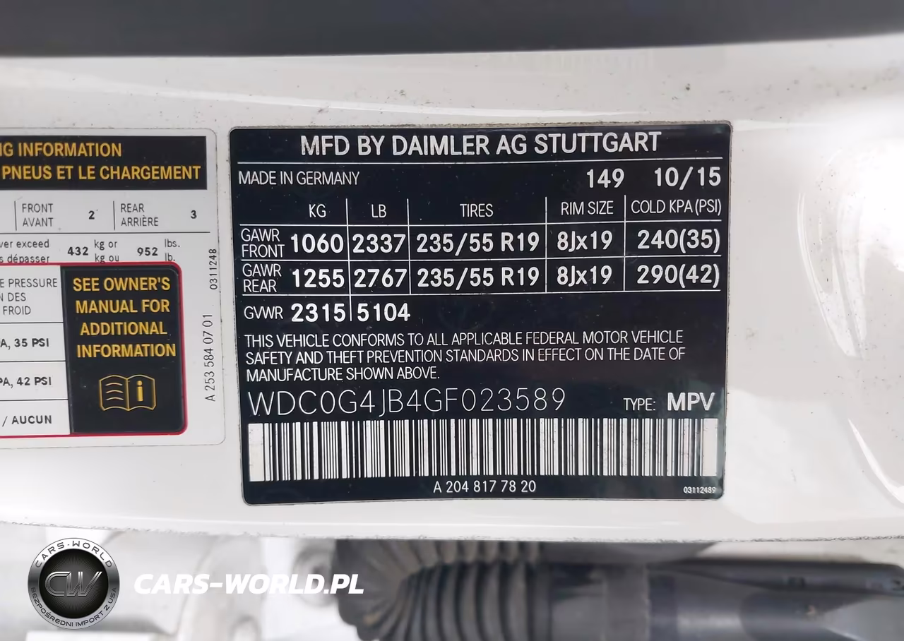 2016 Mercedes-Benz Glc 300 VIN:WDC0G4JB4GF023589 - 9