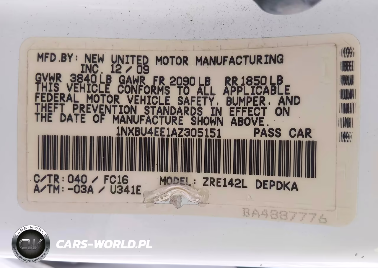2010 Toyota Corolla Le VIN:1NXBU4EE1AZ305151 - 9