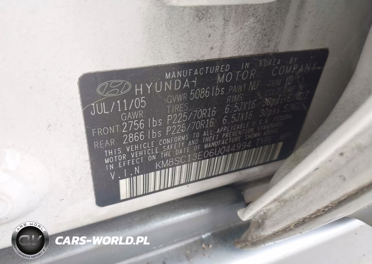 2006 Hyundai Santa Fe Gls-Limited VIN:KM8SC13E06U044994 - 9