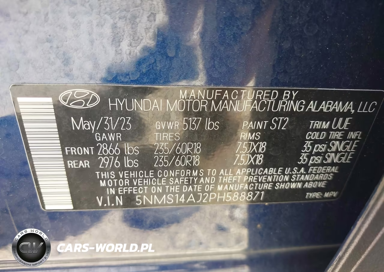 2023 Hyundai Santa Fe Se VIN:5NMS14AJ2PH588871 - 9