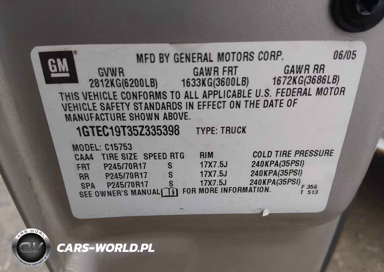 2005 GMC Sierra 1500 Sle VIN:1GTEC19T35Z335398 - 9