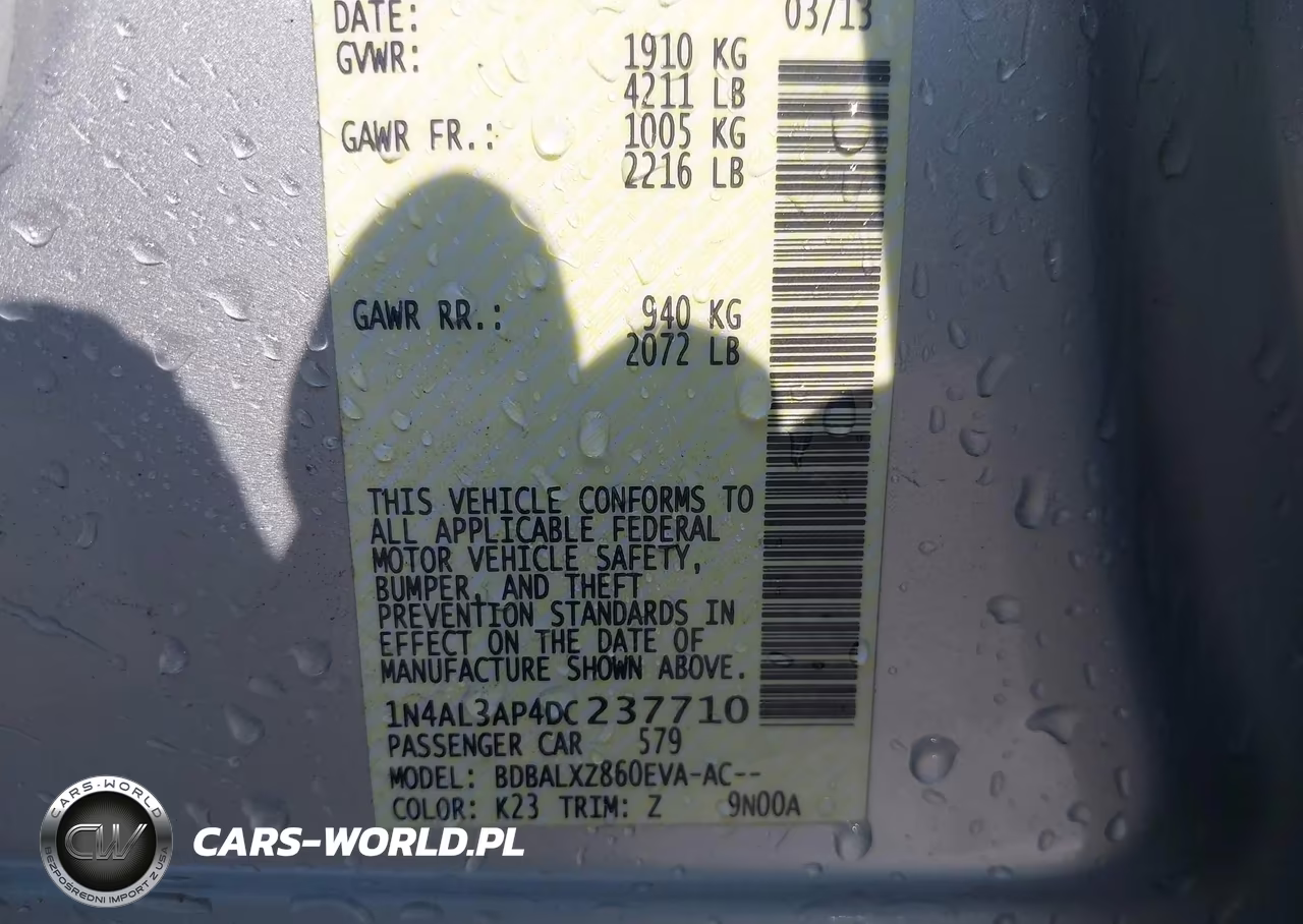 2013 Nissan Altima 2.5 Sl VIN:1N4AL3AP4DC237710 - 9