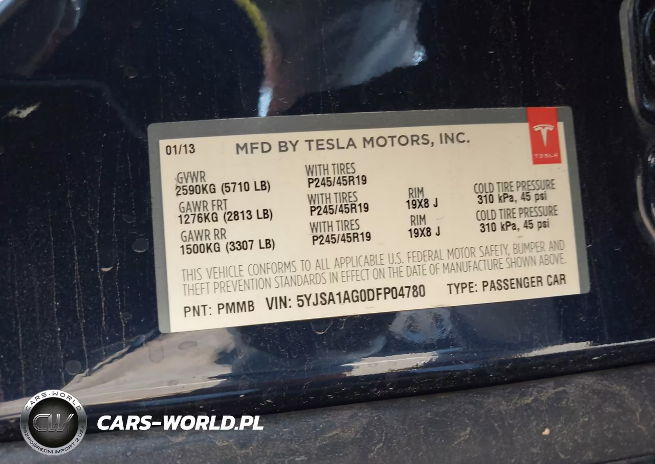 2013 Tesla Model S VIN:5YJSA1AG0DFP04780 - 9