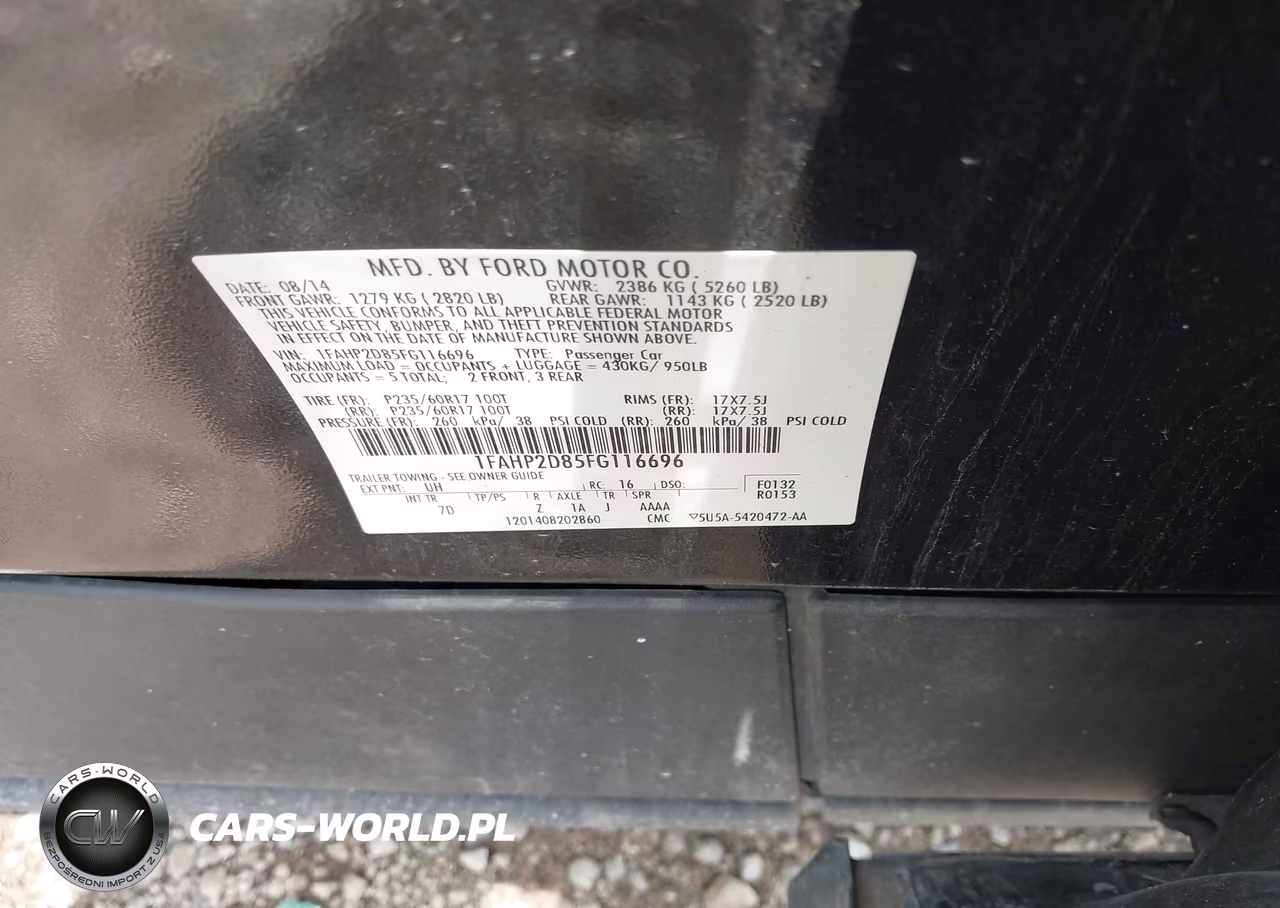 2015 Ford Taurus Se VIN:1FAHP2D85FG116696 - 9
