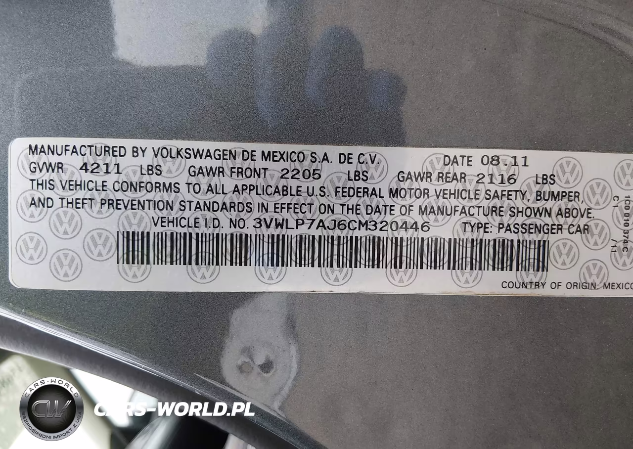 2012 Volkswagen Jetta 2.5L Sel VIN:3VWLP7AJ6CM320446 - 9