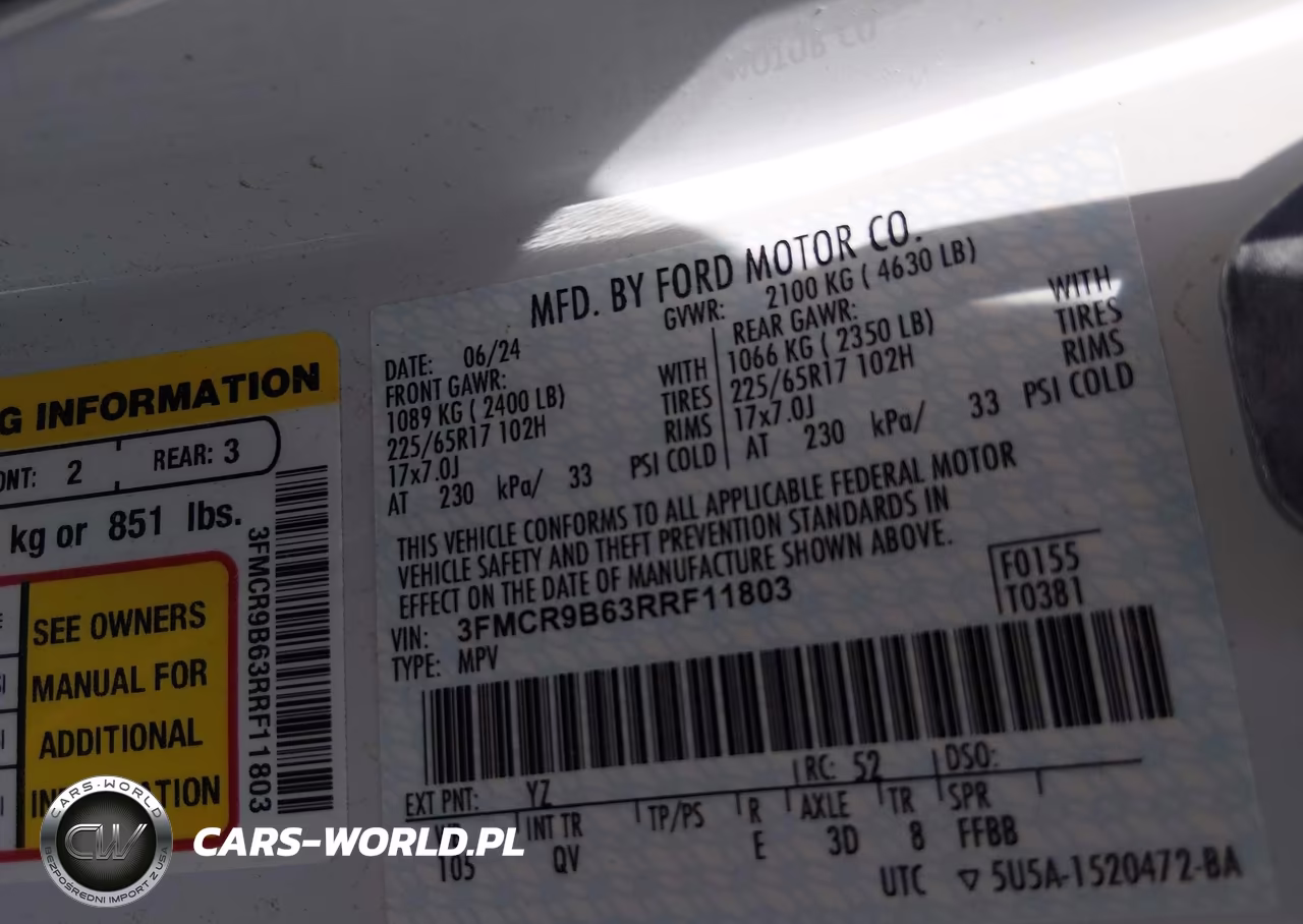 2024 Ford Bronco Sport Big Bend VIN:3FMCR9B63RRF11803 - 9