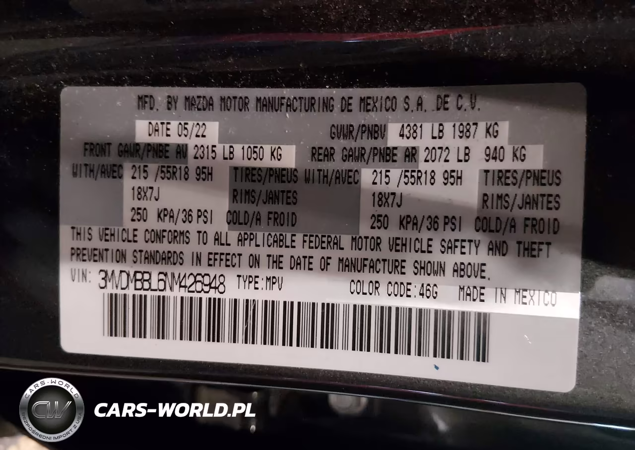 2022 Mazda Cx-30 Select VIN:3MVDMBBL6NM426948 - 9