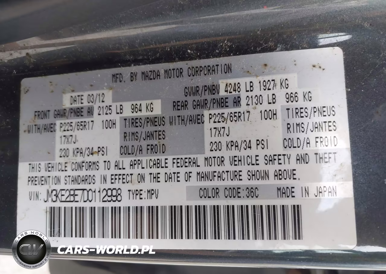 2013 Mazda Cx-5 Sport VIN:JM3KE2BE7D0112998 - 9