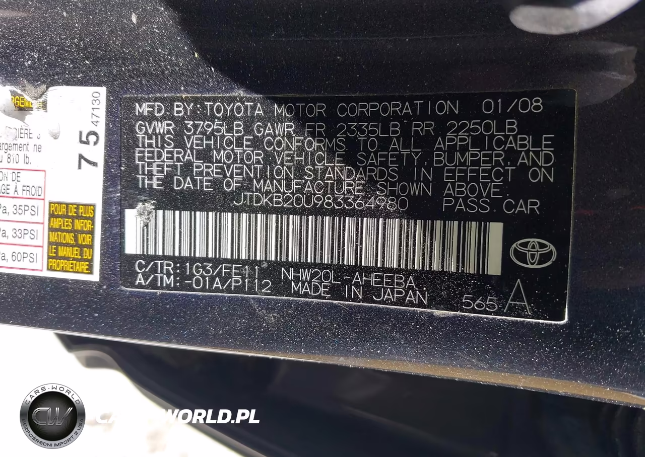 2008 Toyota Prius VIN:JTDKB20U983364980 - 9