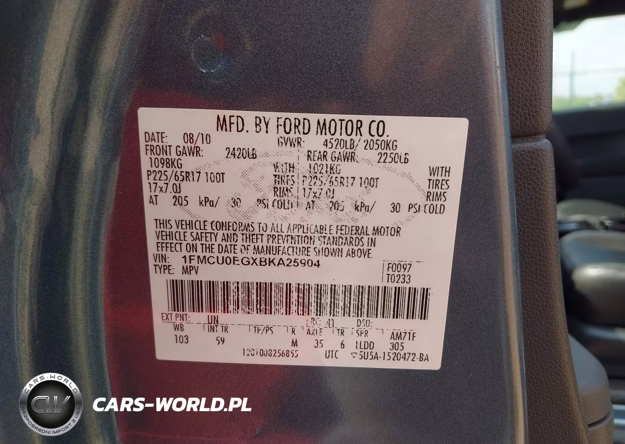 2011 Ford Escape Limited VIN:1FMCU0EGXBKA25904 - 9