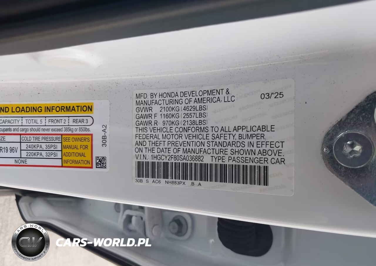 2025 Honda Accord Hybrid Touring VIN:1HGCY2F80SA036882 - 9