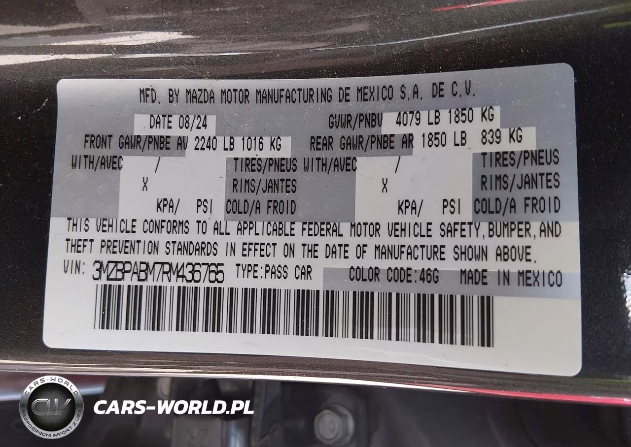 2024 Mazda Mazda3 2.5 S Select Sport VIN:3MZBPABM7RM436765 - 9