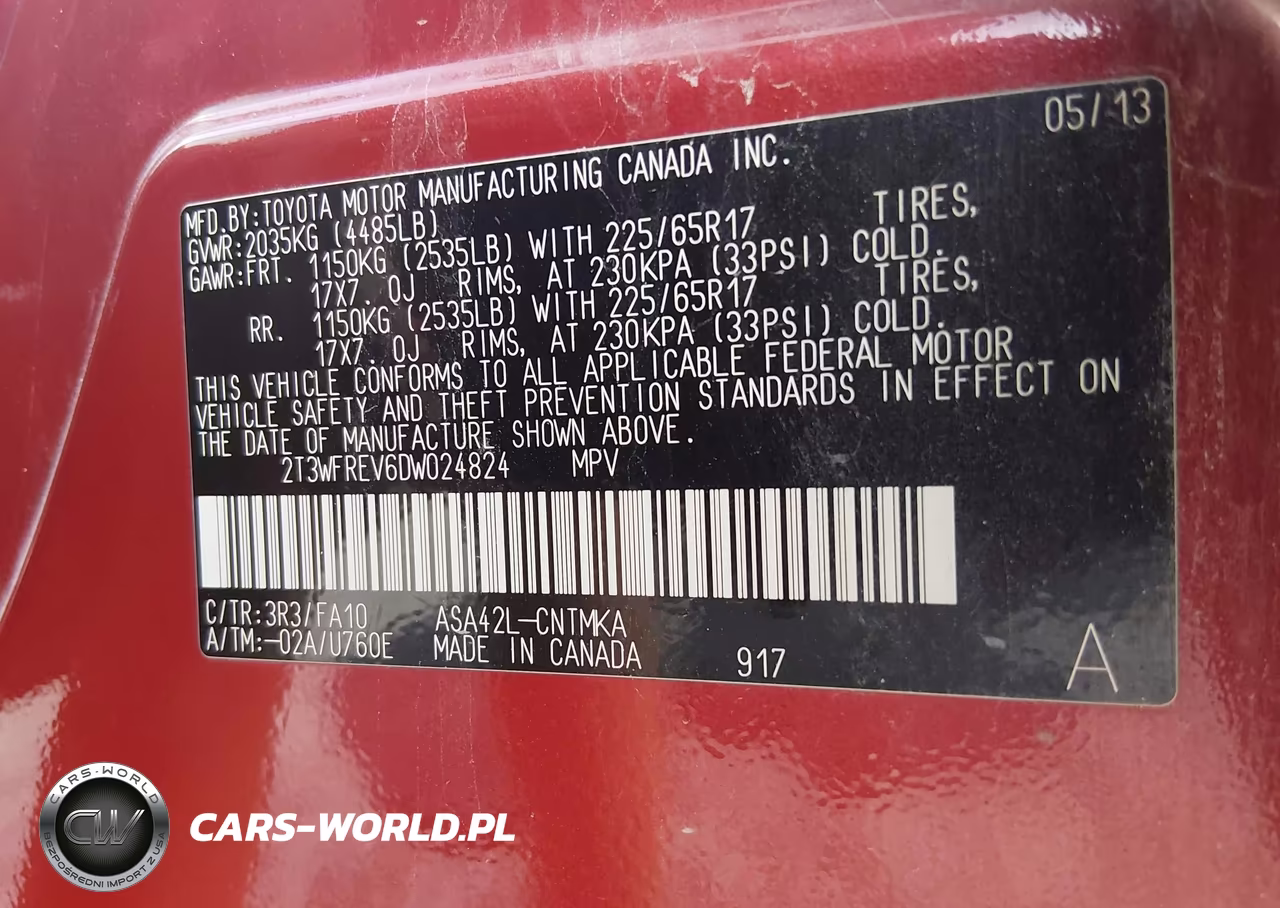 2013 Toyota Rav4 Xle VIN:2T3WFREV6DW024824 - 9