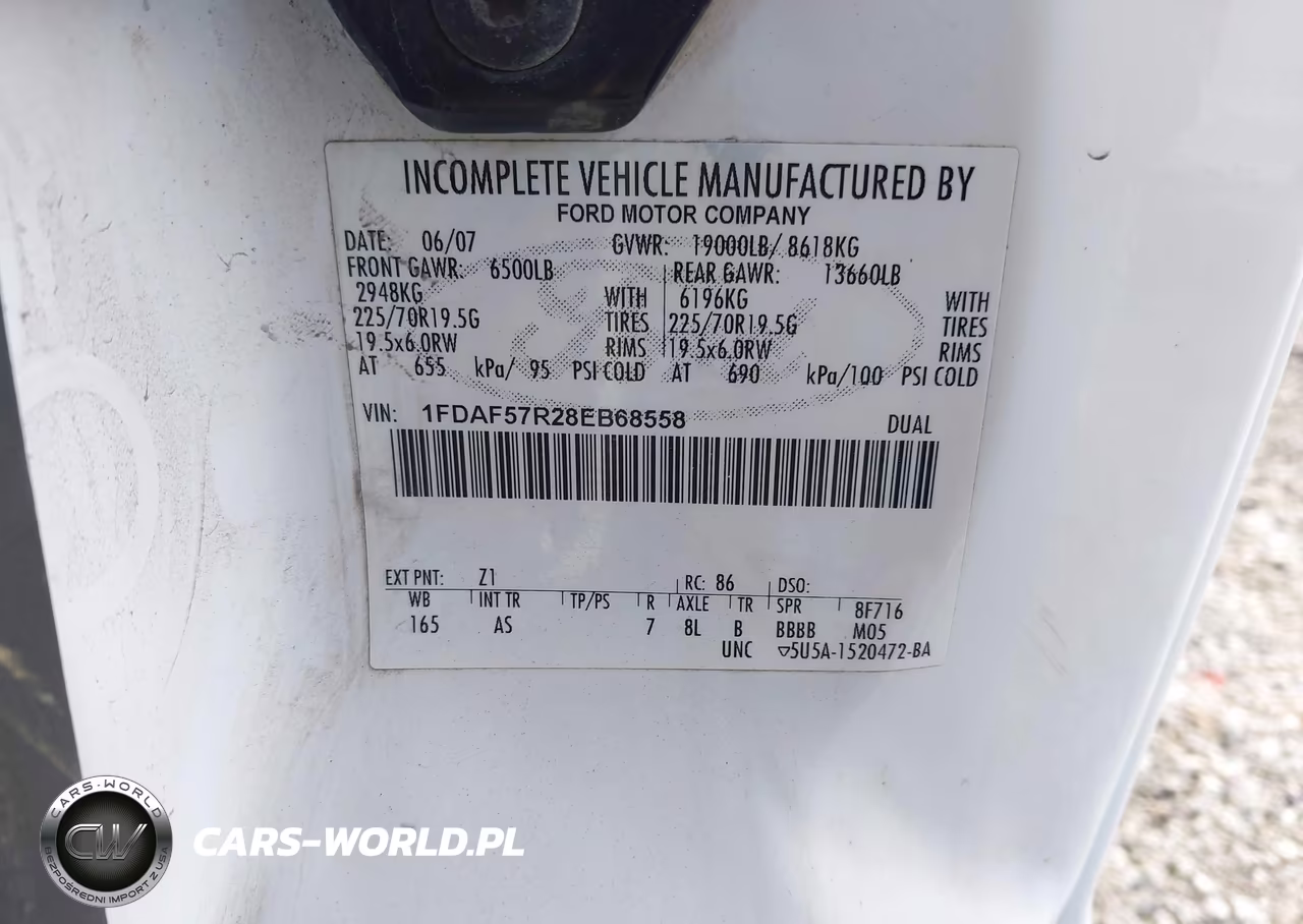 2008 Ford Super Duty F-550 Drw Xl-Xlt VIN:1FDAF57R28EB68558 - 8