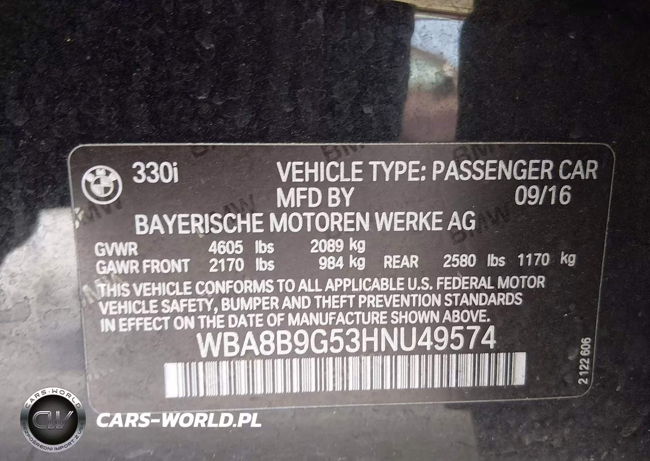 2017 BMW 3 Series 330I VIN:WBA8B9G53HNU49574 - 9