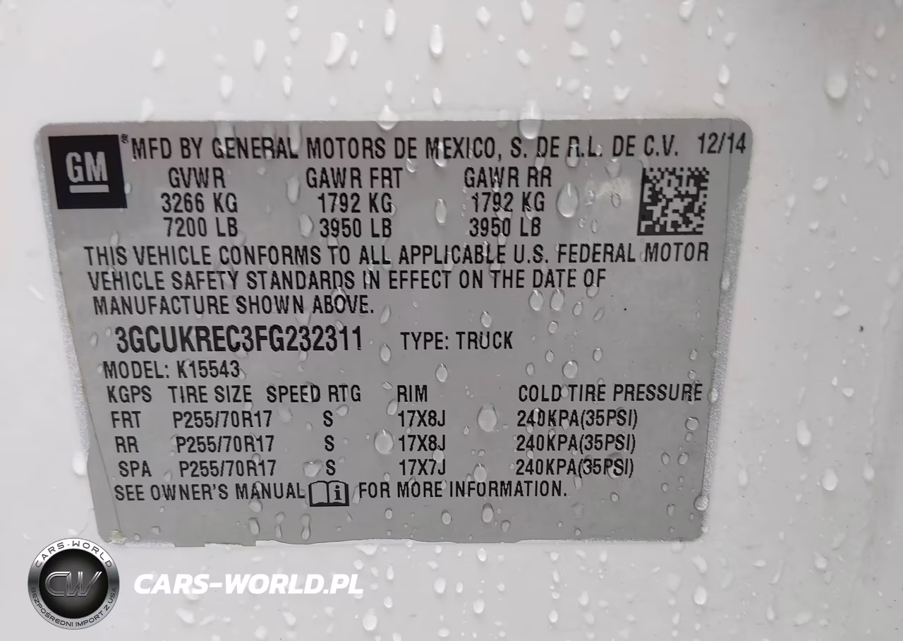 2015 Chevrolet Silverado 1500 Lt VIN:3GCUKREC3FG232311 - 9