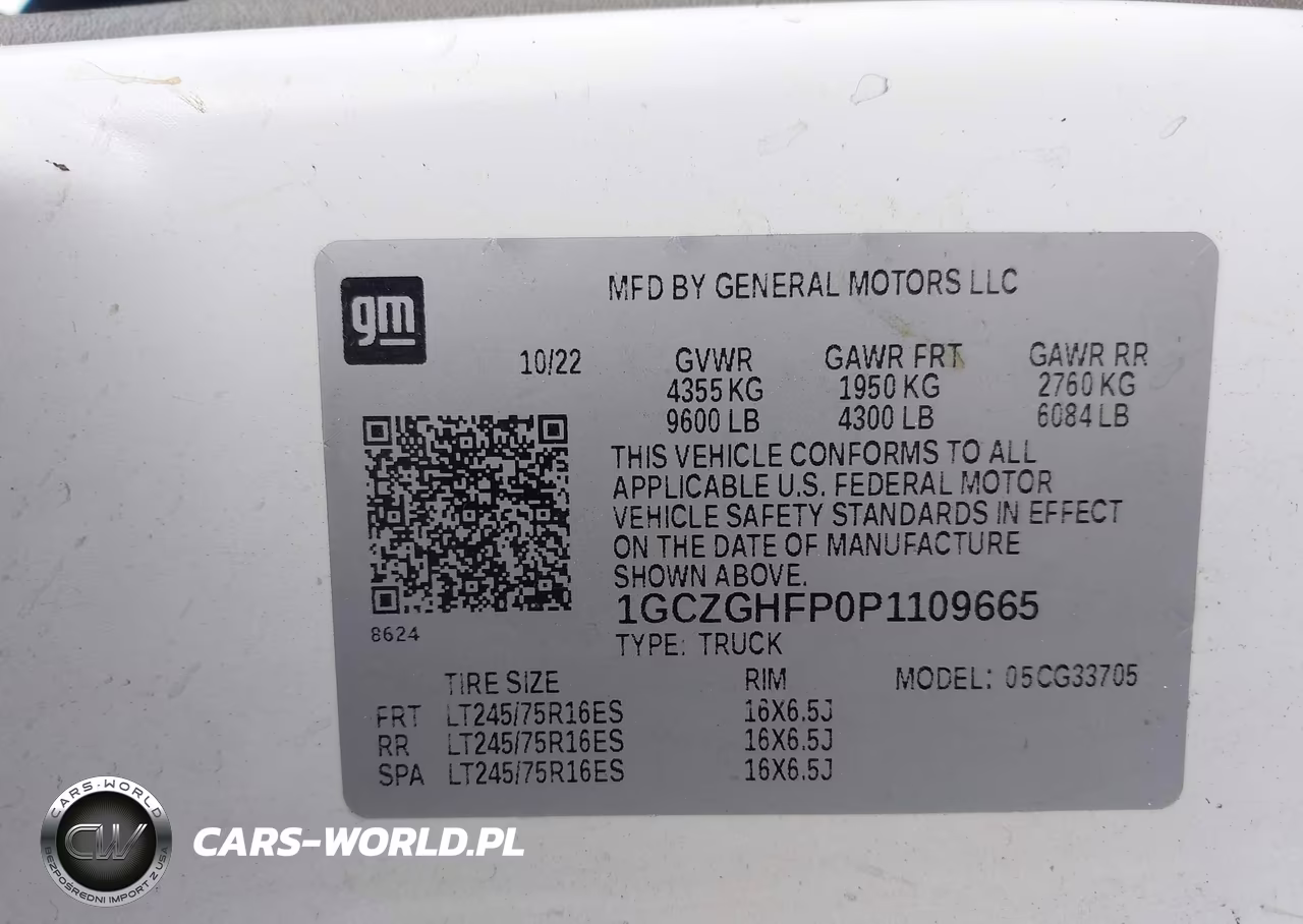 2023 Chevrolet Express Cargo Rwd 3500 Extended Wheelbase Wt VIN:1GCZGHFP0P1109665 - 9