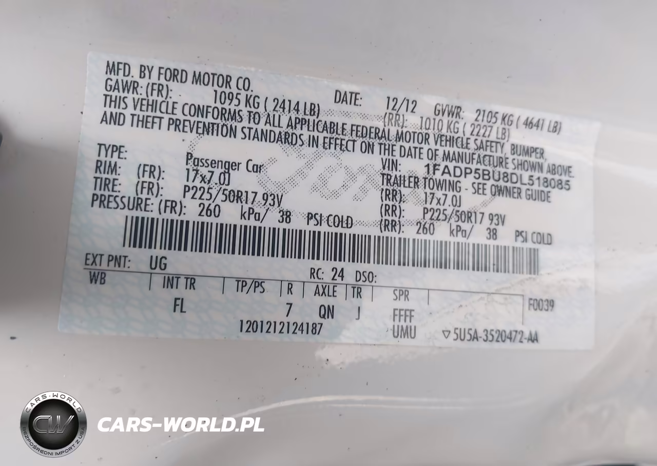 2013 Ford C-Max Hybrid Sel VIN:1FADP5BU8DL518085 - 9
