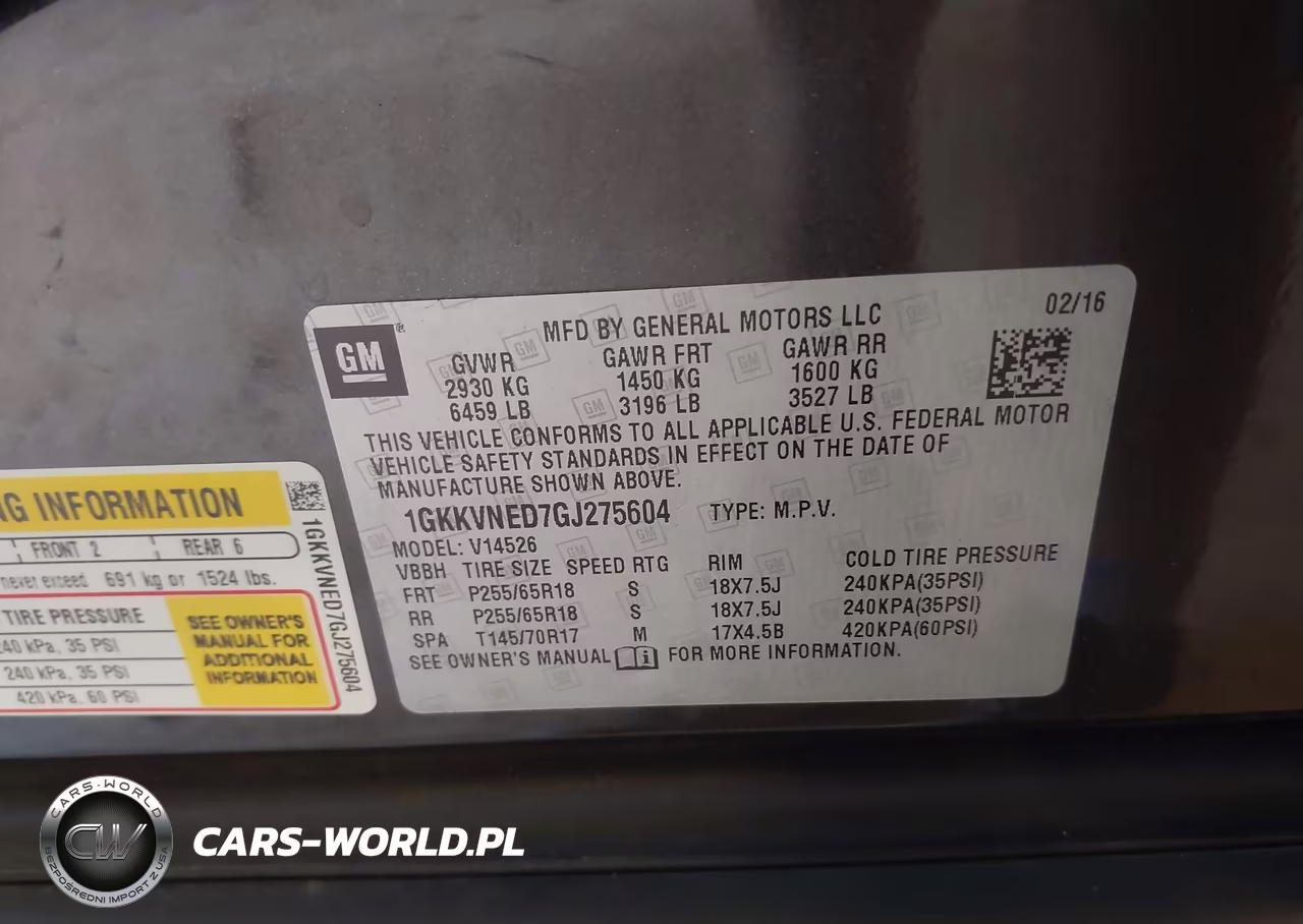 2016 GMC Acadia Sle-1 VIN:1GKKVNED7GJ275604 - 9