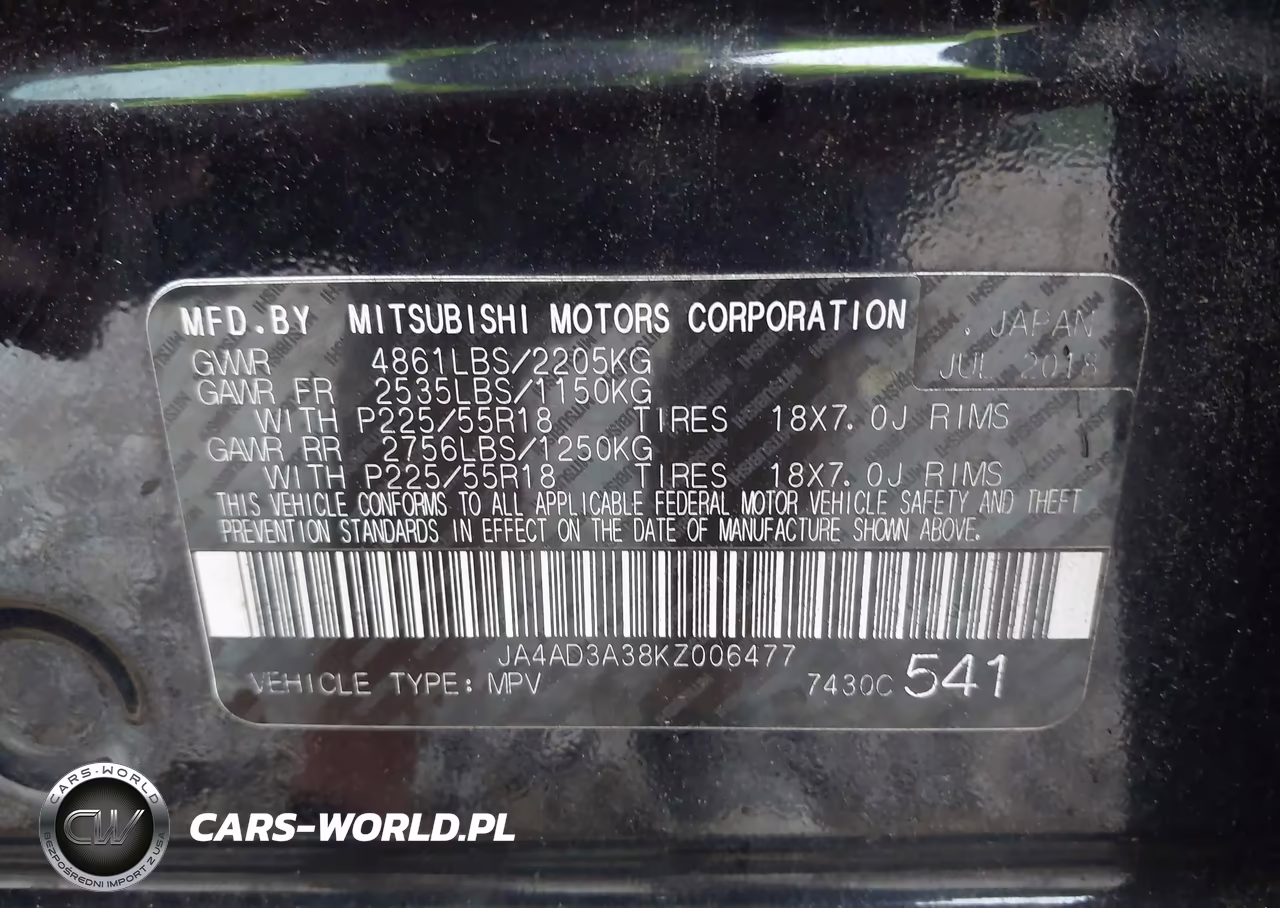 2019 Mitsubishi Outlander Se VIN:JA4AD3A38KZ006477 - 9