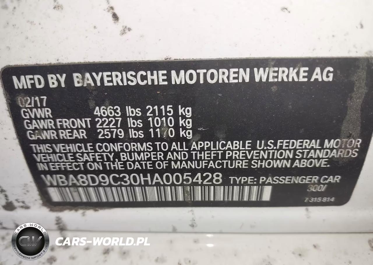 2017 BMW 330I xDrive VIN:WBA8D9C30HA005428 - 9