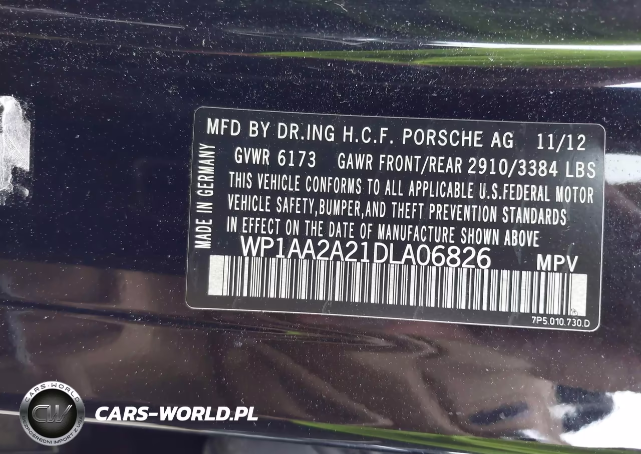 2013 Porsche Cayenne VIN:WP1AA2A21DLA06826 - 9