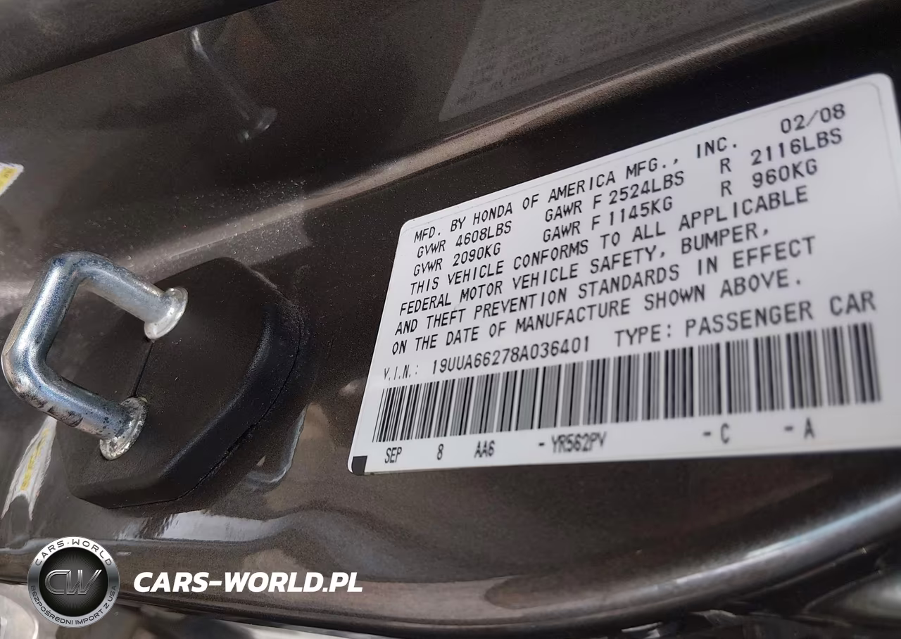2008 Acura Tl 3.2 VIN:19UUA66278A036401 - 9