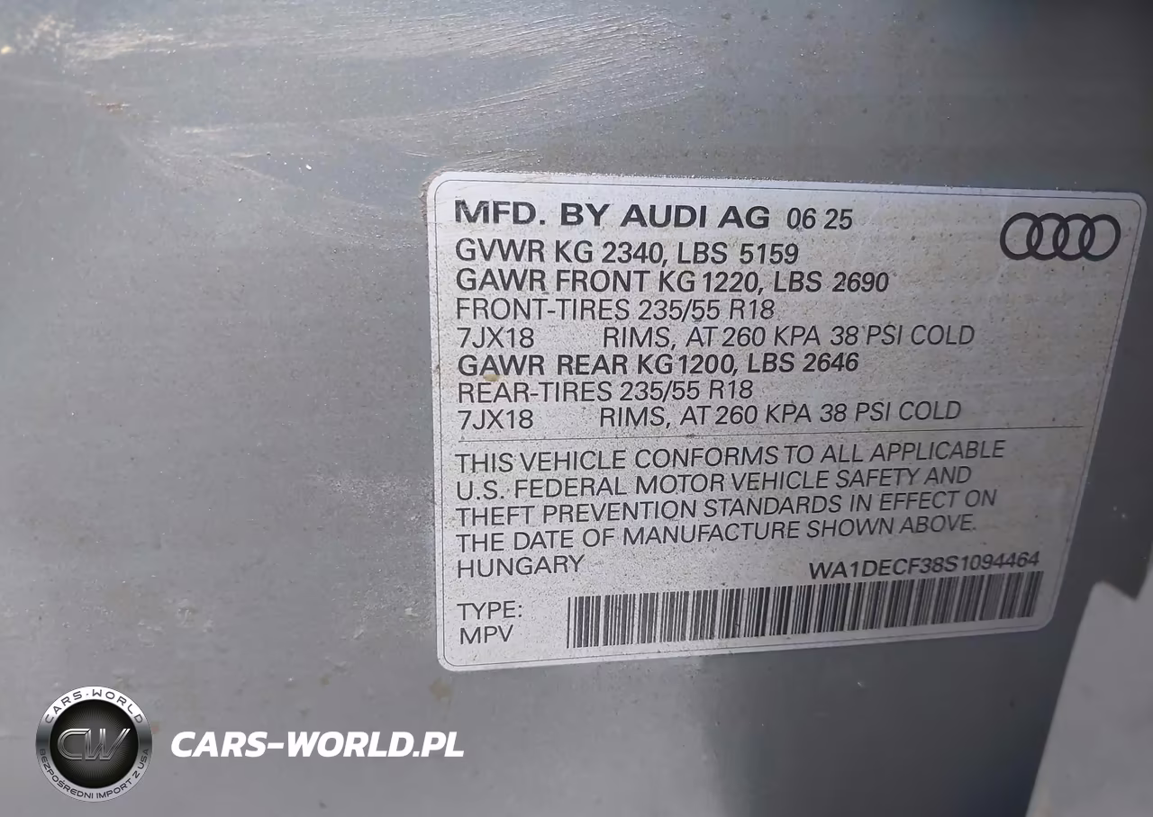 2025 Audi Q3 Premium 45 Tfsi S Line Quattro Tiptronic VIN:WA1DECF38S1094464 - 9