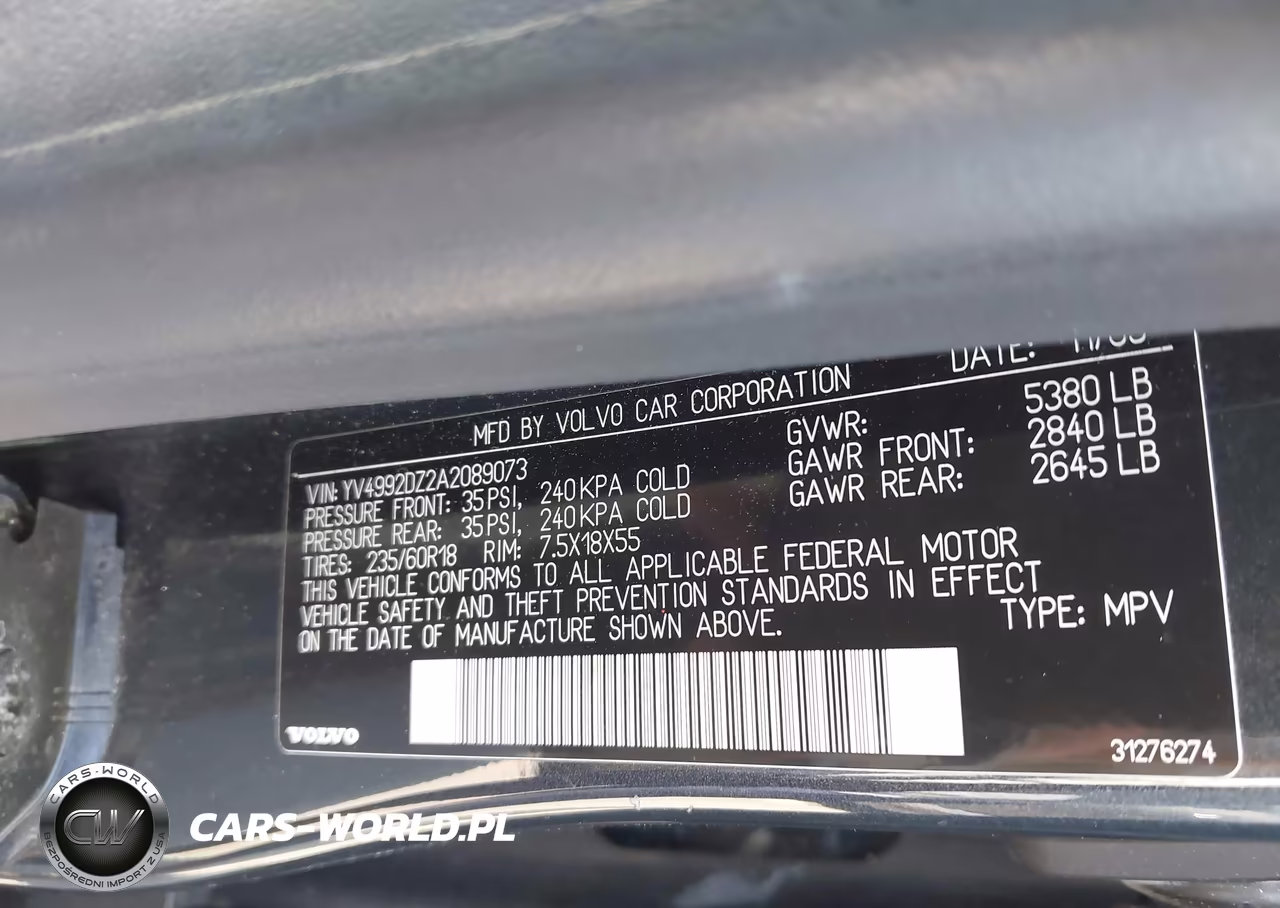 2010 Volvo Xc60 T6-T6 R-Design VIN:YV4992DZ2A2089073 - 9