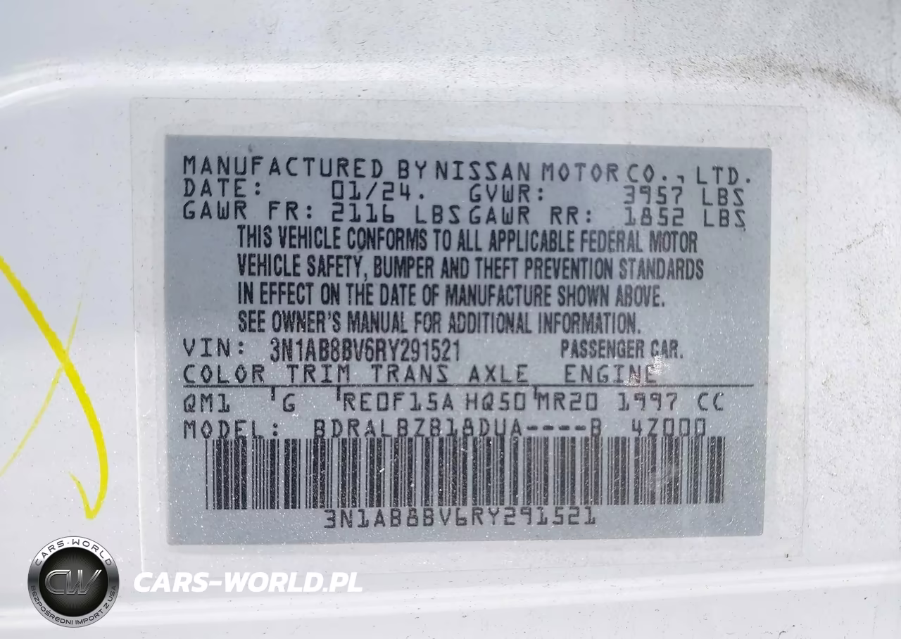 2024 Nissan Sentra S Xtronic Cvt VIN:3N1AB8BV6RY291521 - 9