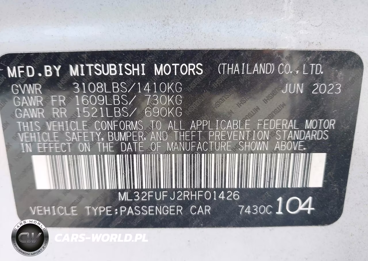 2024 Mitsubishi Mirage G4 Es VIN:ML32FUFJ2RHF01426 - 9