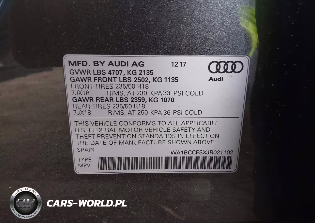 2018 Audi Q3 2.0T Premium-2.0T Sport Premium VIN:WA1BCCFSXJR021102 - 9