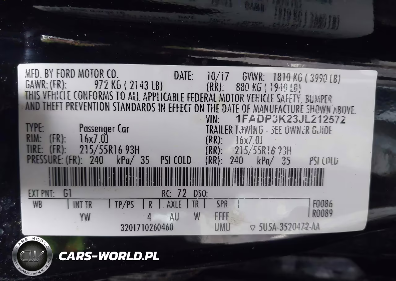 2018 Ford Focus Se VIN:1FADP3K23JL212572 - 9