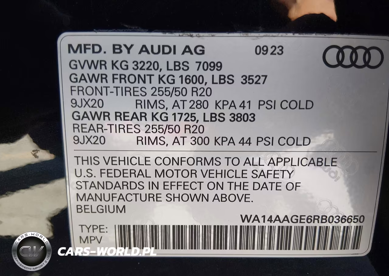 2024 Audi Q8 E-Tron Premium Quattro VIN:WA14AAGE6RB036650 - 9
