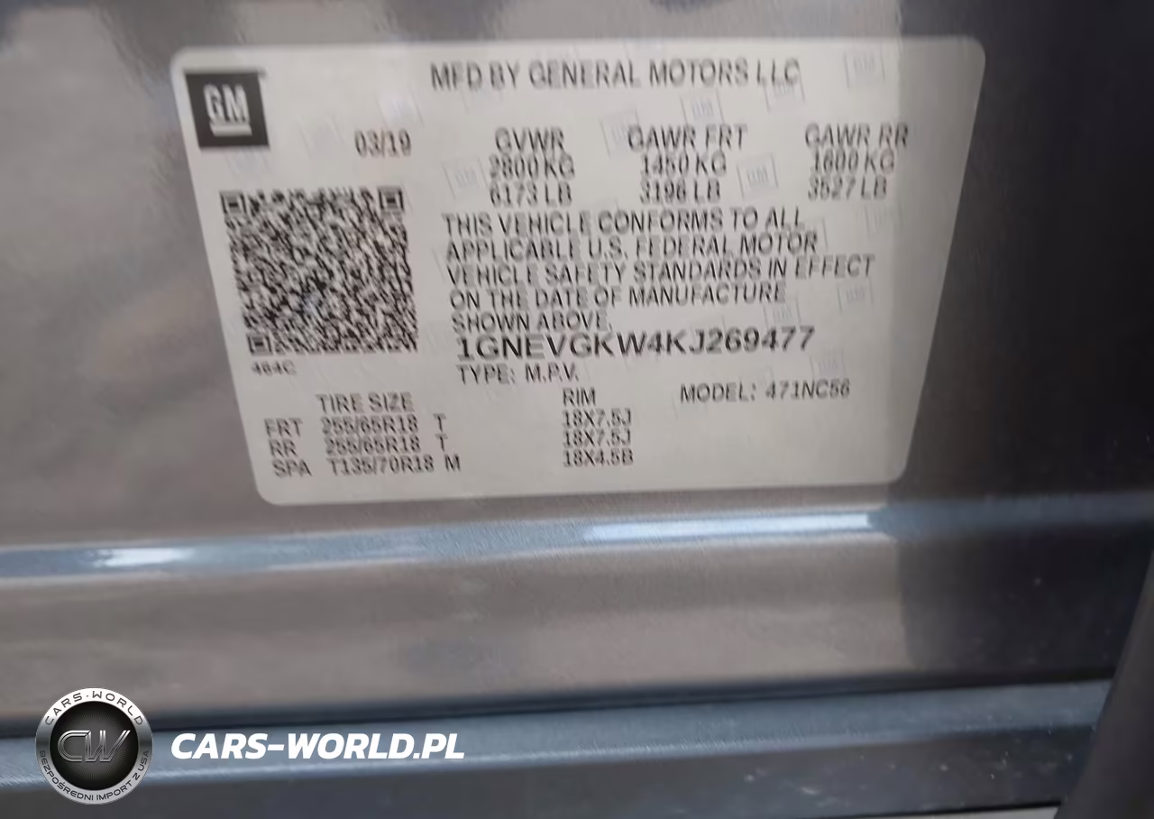 2019 Chevrolet Traverse 1Lt VIN:1GNEVGKW4KJ269477 - 9