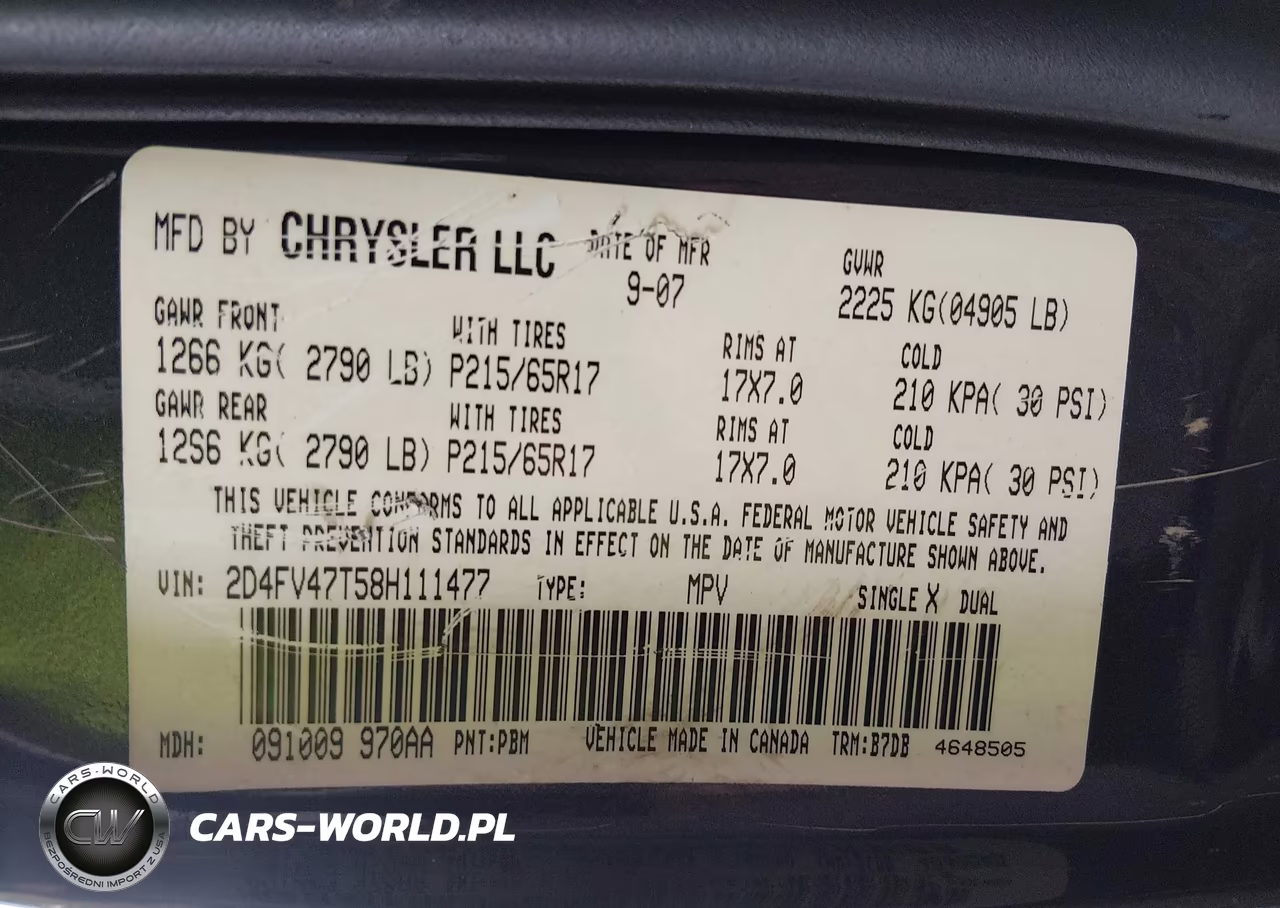 2008 Dodge Magnum VIN:2D4FV47T58H111477 - 9