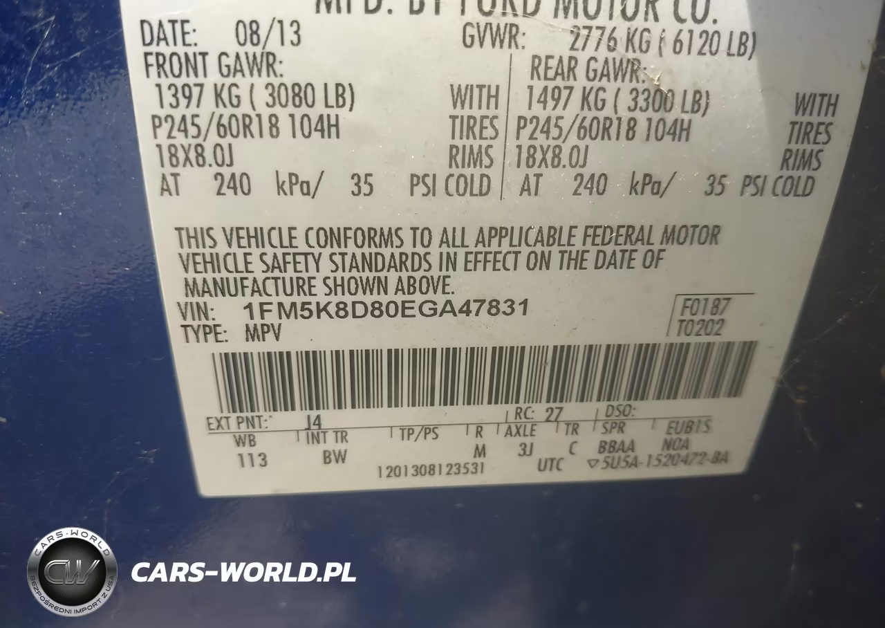 2014 Ford Explorer Xlt VIN:1FM5K8D80EGA47831 - 9