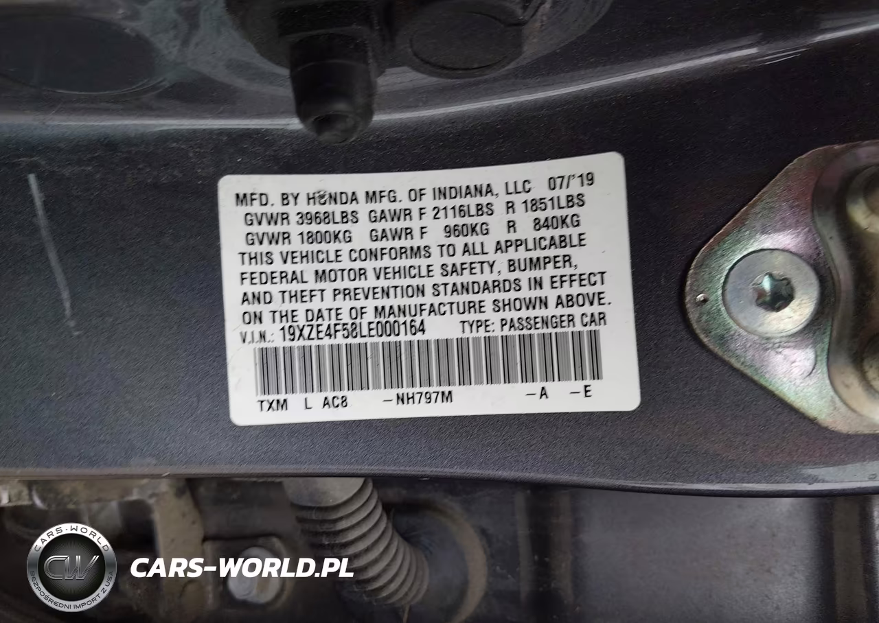 2020 Honda Insight Ex VIN:19XZE4F58LE000164 - 9