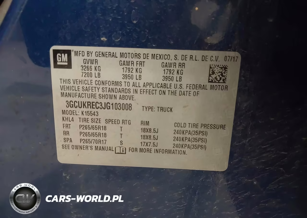 2018 Chevrolet Silverado 1500 1Lt VIN:3GCUKREC3JG103008 - 9