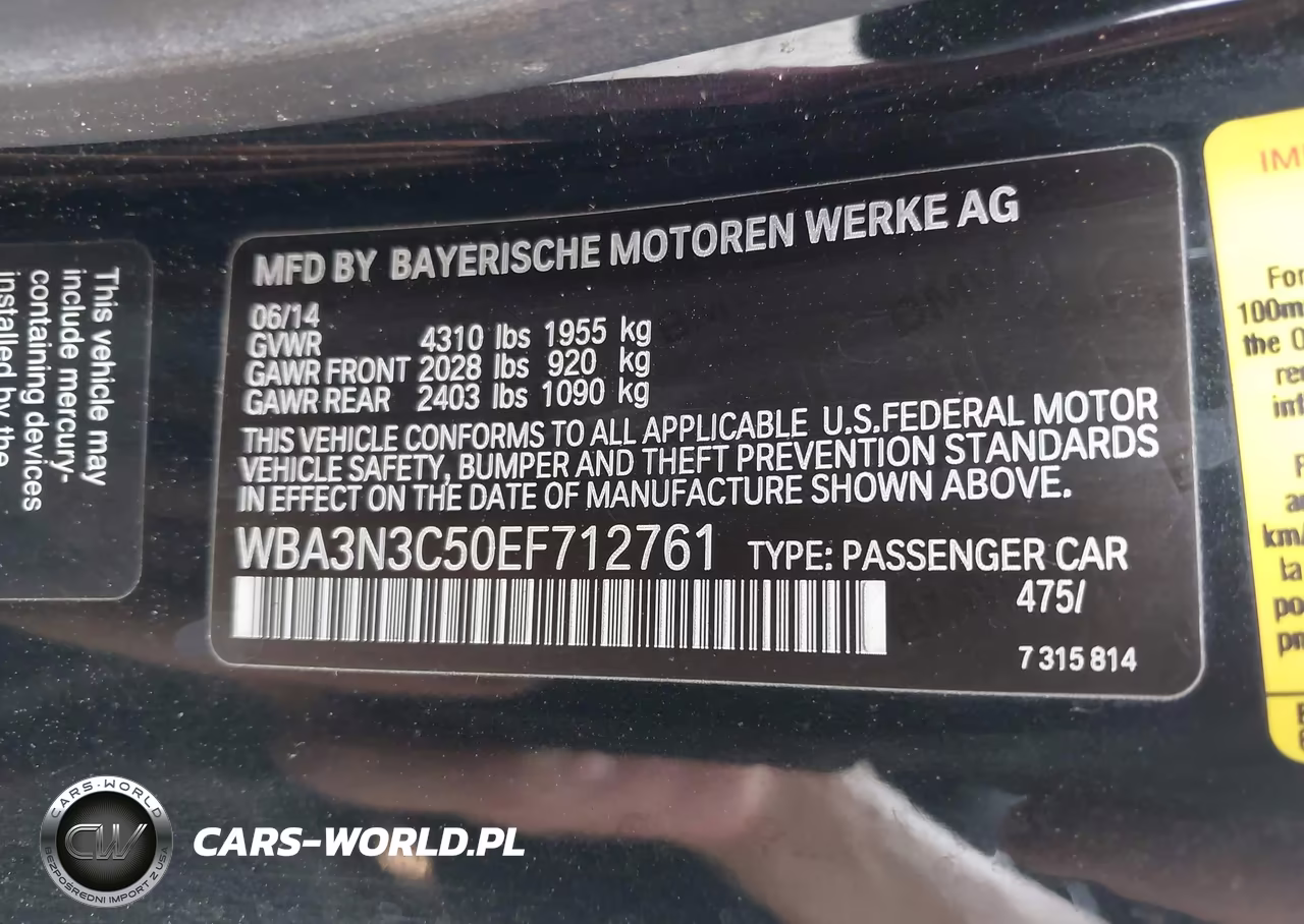 2014 BMW 428I VIN:WBA3N3C50EF712761 - 9