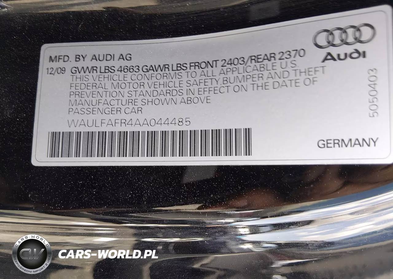 2010 Audi A5 2.0T Premium VIN:WAULFAFR4AA044485 - 9