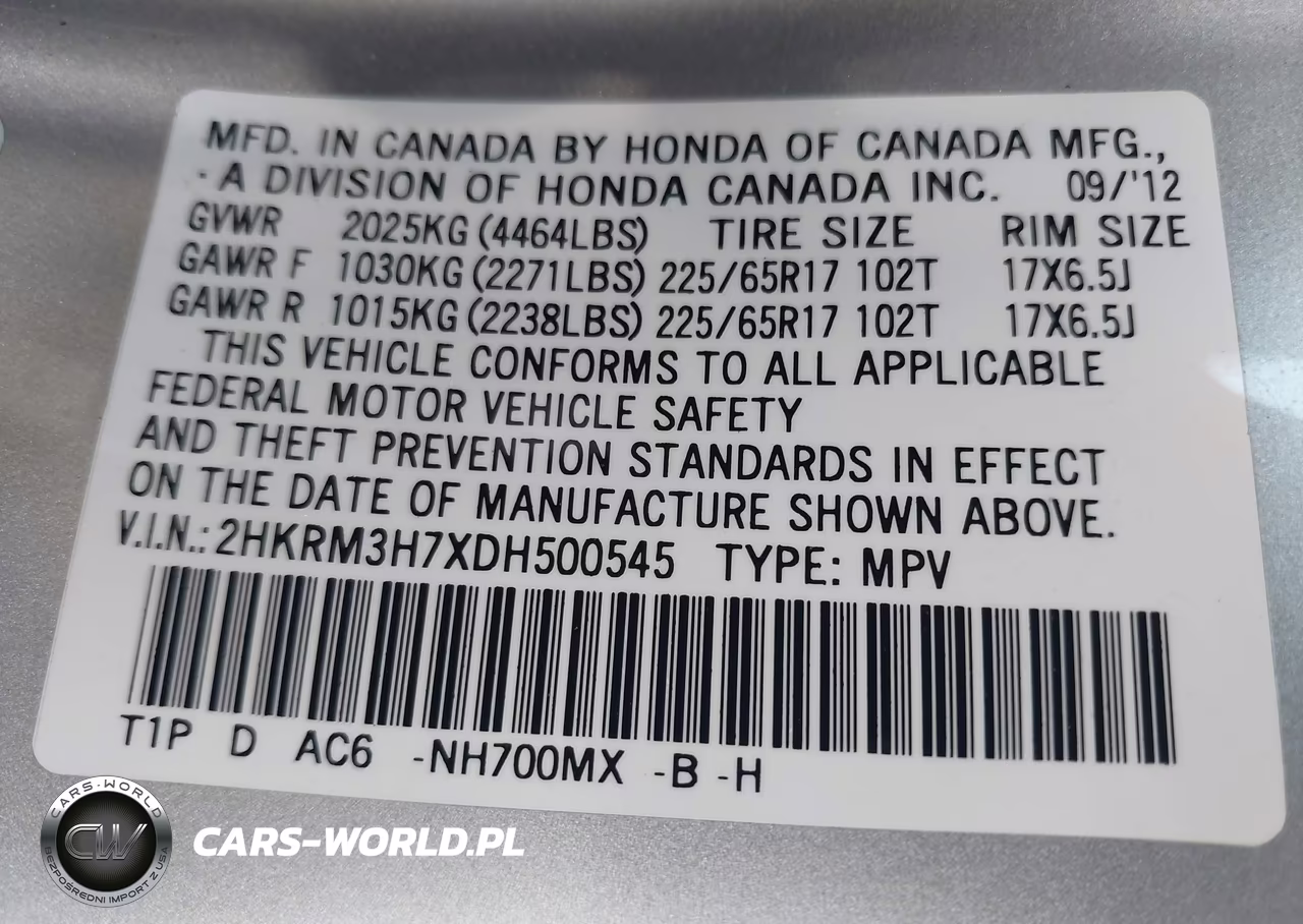 2013 Honda Cr-V Ex-L VIN:2HKRM3H7XDH500545 - 9