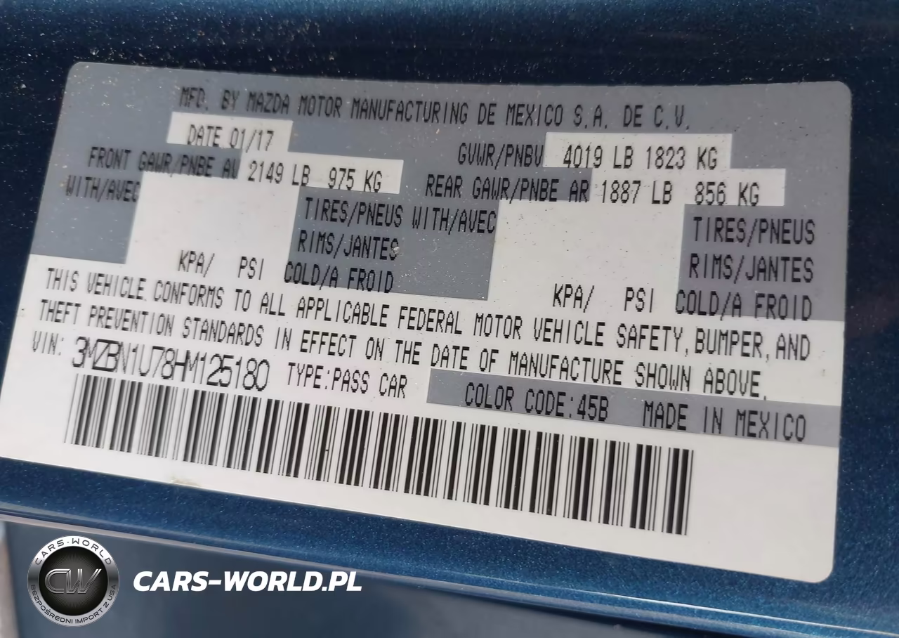 2017 Mazda Mazda3 Sport VIN:3MZBN1U78HM125180 - 9