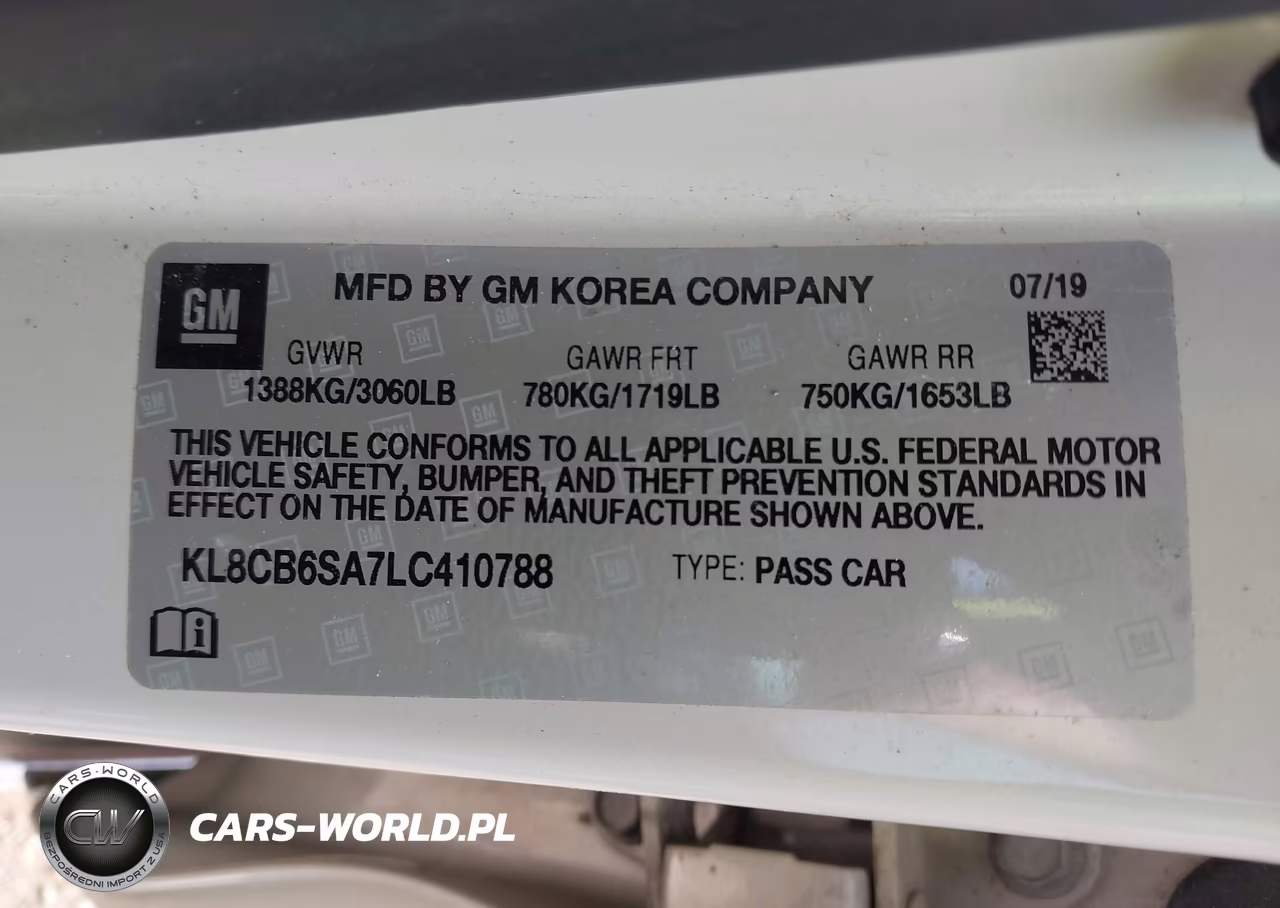 2020 Chevrolet Spark Fwd Ls Automatic VIN:KL8CB6SA7LC410788 - 9