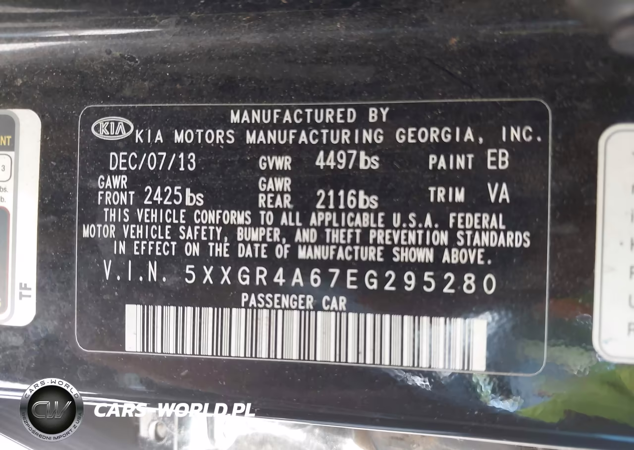 2014 Kia Optima Sxl Turbo VIN:5XXGR4A67EG295280 - 9