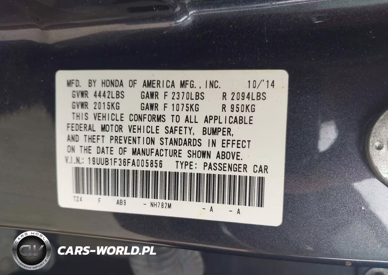 2015 Acura Tlx VIN:19UUB1F36FA005856 - 9