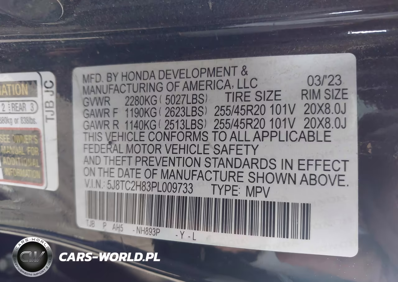 2023 Acura Rdx A-Spec Advance Package VIN:5J8TC2H83PL009733 - 9
